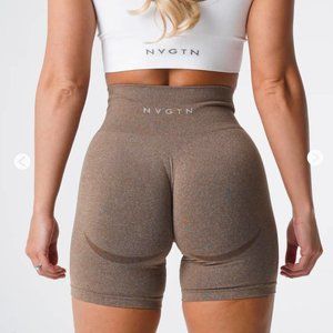 Nvgtn Mocha Contour Seamless Shorts size S NWT SOLD OUT EVERYWHERE!!!!!!!